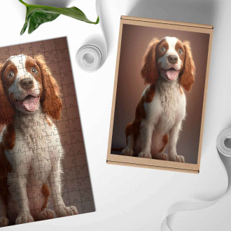 Dřevěné puzzle Welsh Springer Spaniel animovaný