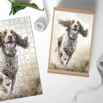 Dřevěné puzzle Harrier akvarel