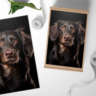 Dřevěné puzzle Bouviers des Flandre realistic