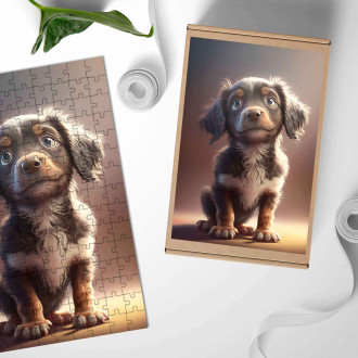 Dřevěné puzzle Harrier animovaný