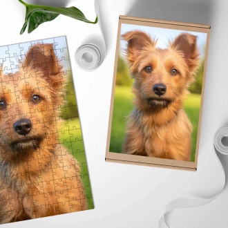 Dřevěné puzzle Australský teriér realistic