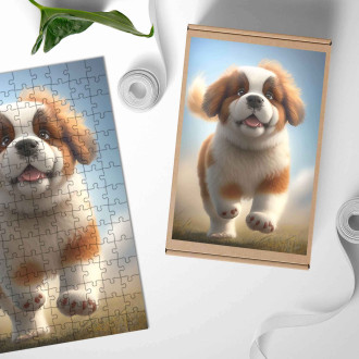 Dřevěné puzzle Bernardýn animovaný