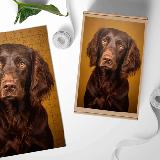 Dřevěné puzzle Boykin španěl realistic