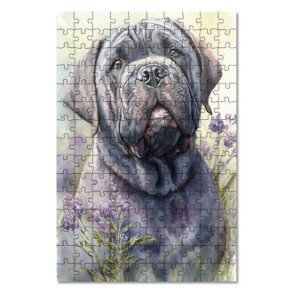 Dřevěné puzzle Neapolský mastif akvarel