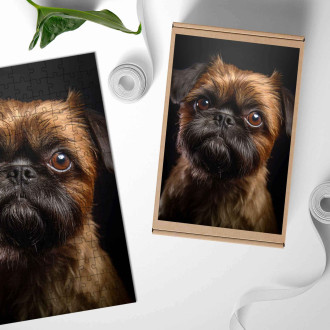 Dřevěné puzzle Brussels Griffon realistic