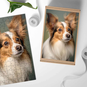 Dřevěné puzzle Papillon realistic