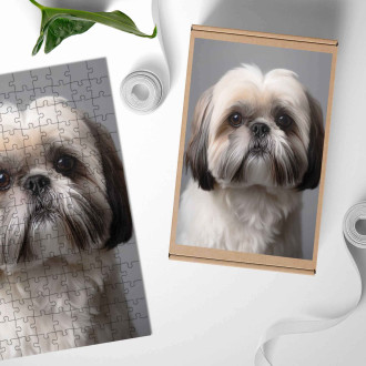 Dřevěné puzzle Shih Tzu realistic