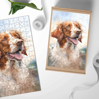 Dřevěné puzzle Brittany akvarel