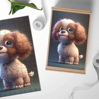 Dřevěné puzzle Bouviers des Flandre animovaný