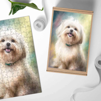 Dřevěné puzzle Matézák akvarel