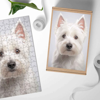 Dřevěné puzzle West Highland White teriér realistic