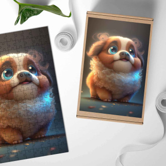 Dřevěné puzzle Pulík animovaný