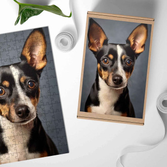 Dřevěné puzzle Toy Fox Teriér realistic