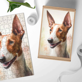 Dřevěné puzzle Ibizský chrt akvarel