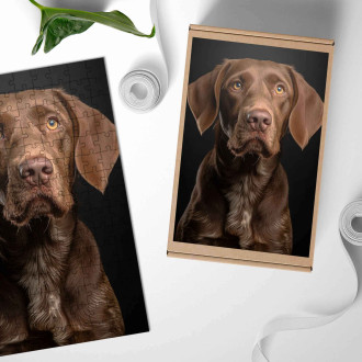 Dřevěné puzzle Vizsla realistic