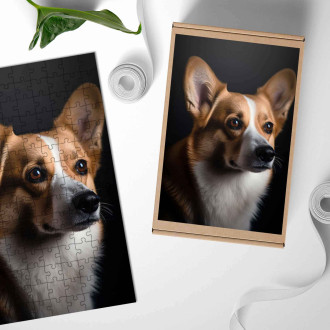 Dřevěné puzzle Pembroke Welsh Corgi realistic