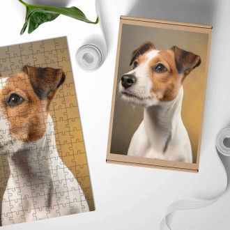 Dřevěné puzzle Parson Russell teriér realistic