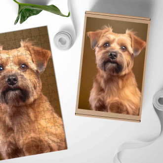 Dřevěné puzzle Norfolský teriér realistic
