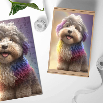 Dřevěné puzzle Havanese animovaný