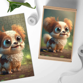 Dřevěné puzzle Komondorok animovaný