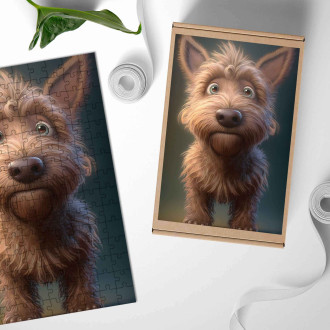 Dřevěné puzzle Berger Picard animovaný