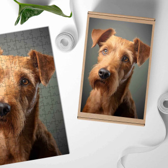 Dřevěné puzzle Irský teriér realistic