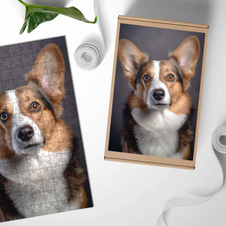 Dřevěné puzzle Cardigan Welsh Corgi realistic