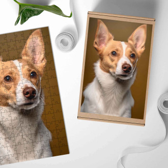 Dřevěné puzzle Portugalský Podengo Pequeno realistic