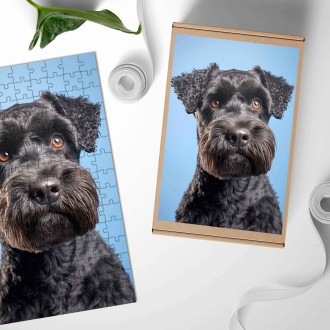 Dřevěné puzzle Kerry Blue Terrier realistic