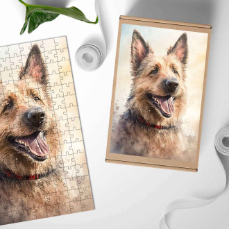 Dřevěné puzzle Berger Picard akvarel