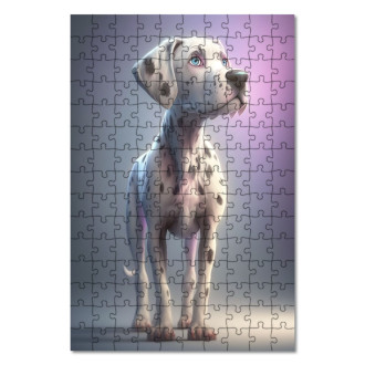 Dřevěné puzzle Německá doga animovaný