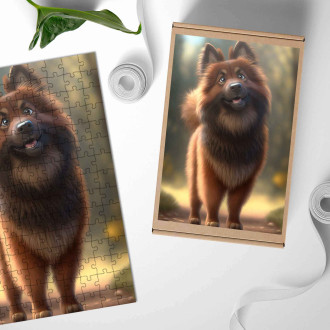 Dřevěné puzzle Belgický Tervuren animovaný