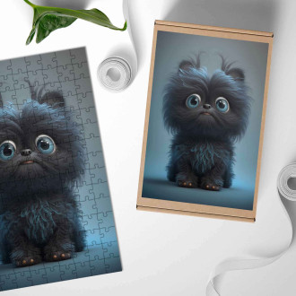 Dřevěné puzzle Affenpinscher pes animovaný