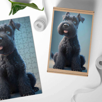 Dřevěné puzzle Velký knírač animovaný