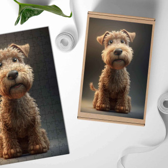 Dřevěné puzzle Lakeland teriér animovaný