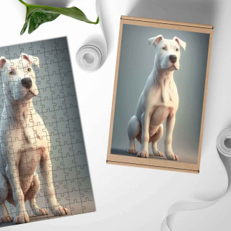 Dřevěné puzzle Argentinská doga animovaný