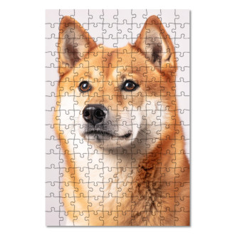 Dřevěné puzzle Shiba Inu realistic