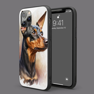 Miniaturní pinč akvarel