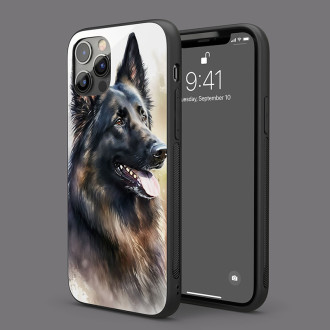 Belgický ovčák akvarel