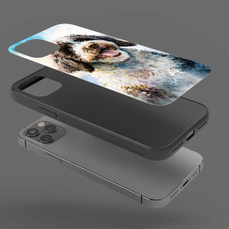 Španělský vodní pes akvarel