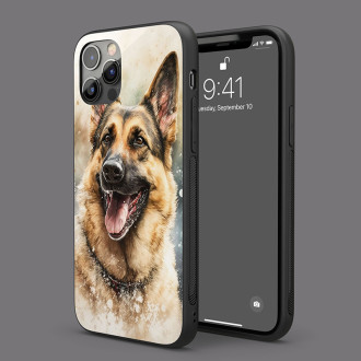 Německý ovčák akvarel