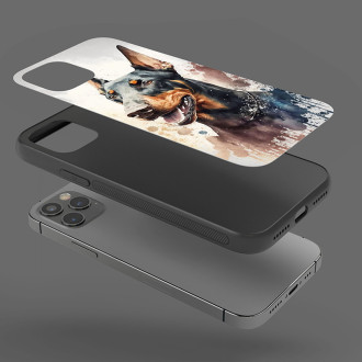 Doberman Pinscher akvarel