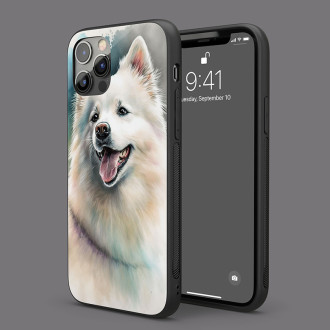 Americký eskymácký pes akvarel