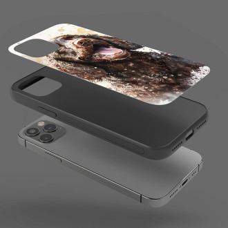 Irský vodní španěl akvarel