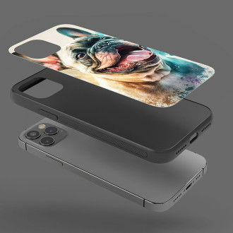 Francouzský buldoček akvarel