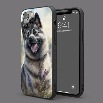 Norský elkhound akvarel