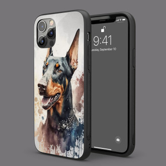 Doberman Pinscher akvarel