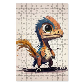 Dřevěné puzzle Kreslený Dinosaurus
