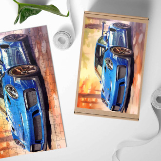Dřevěné puzzle Porsche 911 GT3 RS