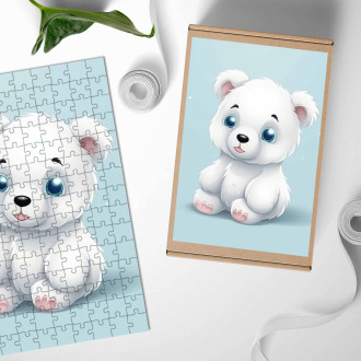 Dřevěné puzzle Kreslený Lední Medvěd